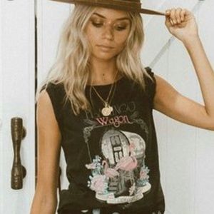 Spell - Flamingo Wagon Singlet